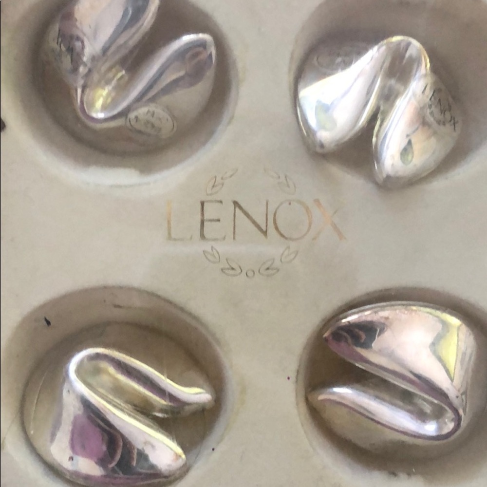 Lenox silver plated fortune cookie card holders - Picture 3 of 3
